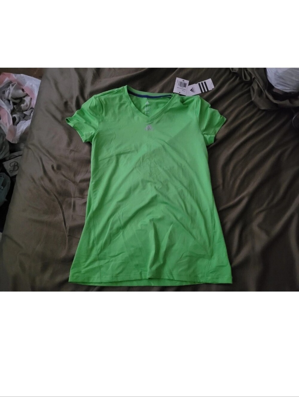 Brand-New With Tags Women's Adidas Climalite V-Neck Short-Sleeve T-Shirt Size M